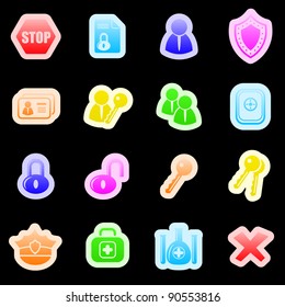 Security and antivirus vector icons