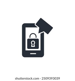security app icon. vector.Editable stroke.linear style sign for use web design,logo.Symbol illustration.