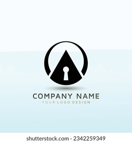 security application letter A logo design