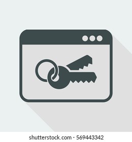 Security application - Vector flat minimal icon