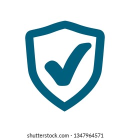 Security approval check icon. Digital protection and security data concept – vector