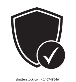 Security approval check icon. Digital protection and security data concept