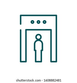 Security arch design, Airport travel trip tourism transport journey holiday vacation and destination theme Vector illustration