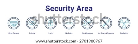 Security Area web banner icon element for design in a collection