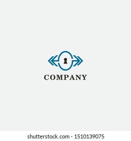 Security arrow logo design. vector
