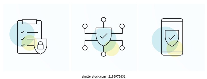 Security Assessments, Secure Mobility and Cyber and Network Security icons