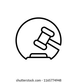 Security, auction icon. Element of judge gavel icon for mobile concept and web apps.