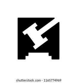 Security, auction icon. Element of judge gavel icon for mobile concept and web apps.