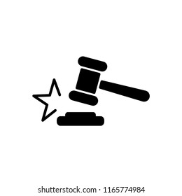 Security, auction icon. Element of judge gavel icon for mobile concept and web apps.