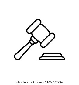Security, auction icon. Element of judge gavel icon for mobile concept and web apps.