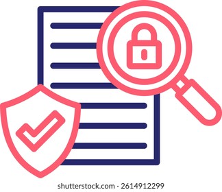Security Audit Icon Color Vector Illustration