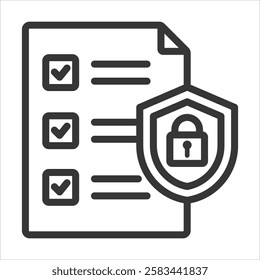 Security Audit Outline Icon Vector Illustration