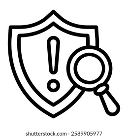 Security Audit Vector Line Icon Design For Personal And Commercial Use