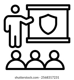 Security Awareness Icon Element For Design