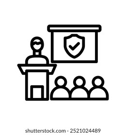 Security Awareness line icon , vector, pixel perfect, illustrator file