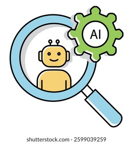 Security Background Check Ai Chatbot Automation Vector Icon design