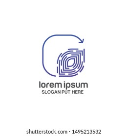 Security backup logo design template vector