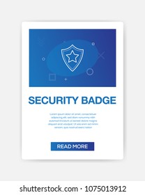 SECURITY BADGE ICON INFOGRAPHIC