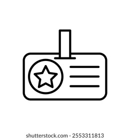 Security badge icon isolated on white background