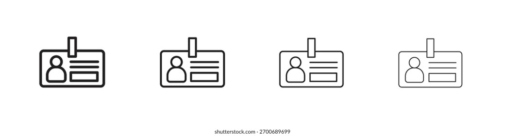 Entwurf der Sicherheitskennzeichen-Symbolzeile. dünne Linie, Vektorsymbol-Set.