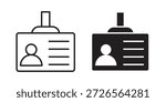 Security badge icon. Monochrome simple icons for templates, web design