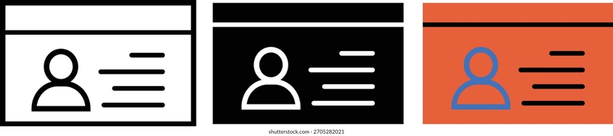 Security badge icon, representing onboarding support and approval. Identity card icon set flat style. Vector illustration,.
