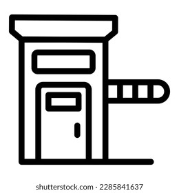Vector de contorno de icono de barrera de seguridad. Guardia de seguridad. Bloquear datos