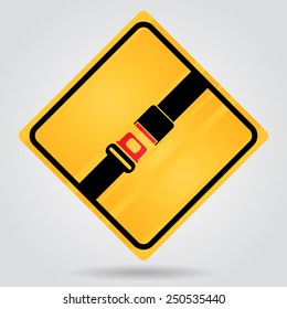 Security Belt, Seat Belt  Sign