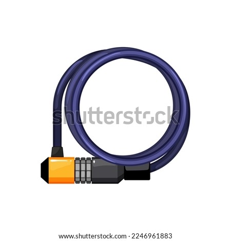 security bicycle lock cartoon. security bicycle lock sign. isolated symbol vector illustration