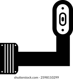 Security black camera silhouette vector style with white background