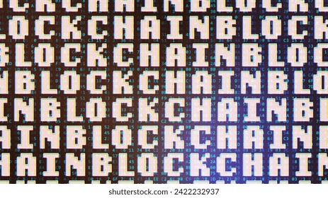 Security of Blockchain Illustration on Hexadecimal Cryptographic Code Background. Secure Programming and AI Code. Hexadecimal Background Illustration.