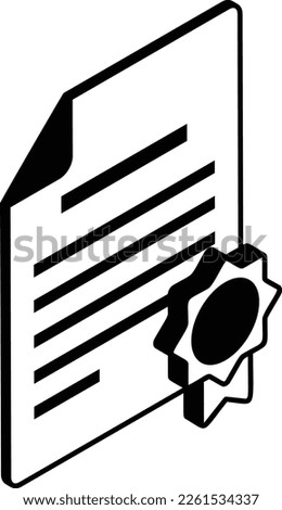 Security Bond Certificate black isometric Concept, Policy form stock illustration, Life insurance policy form document Vector Icon Design, Financial loss Protection Symbol, Risk management Sign,