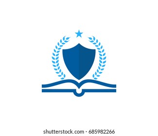 Security Book Icon Logo Design Element