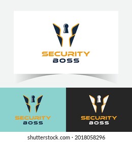 Design-Vorlage für das Logo des Sicherheitskopfes