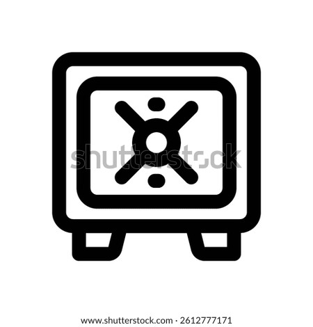 security box line icon. Clean and minimalist vector icon for websites, mobile apps, presentations, and logos. Fully scalable and customizable for any project.
