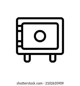 Security Box Outline Icon. Security Box Icon