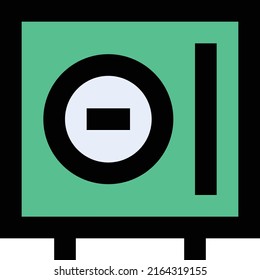 security box Vector illustration on a transparent background.Premium quality symmbols.Stroke vector icons for concept and graphic design.