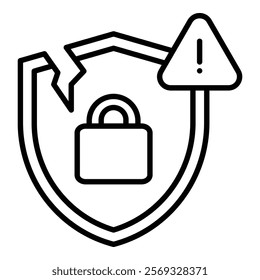 Security Breach Icon Element For Design