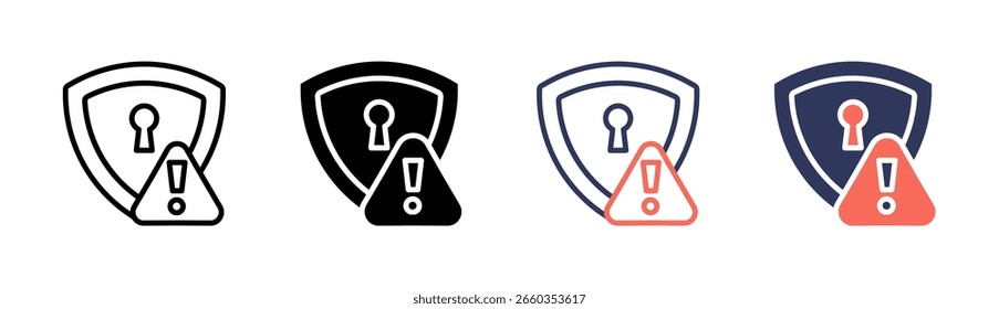 Elemento De Ícone De Violação De Segurança Para Design E Vetor