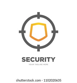 security breach icon, linear style