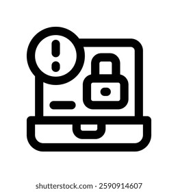 security breach line icon. vector icon for your website, mobile, presentation, and logo design.