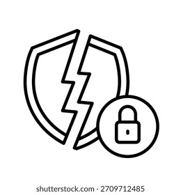 Vektorgrafik des Symbols "Sicherheitsverletzung - Gliederung"