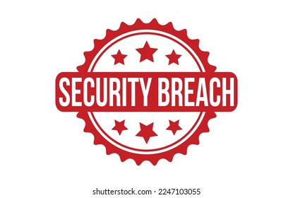 Security Breach Rubber Stamp Seal Vector