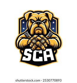 Security bull dog SCA illustration design 