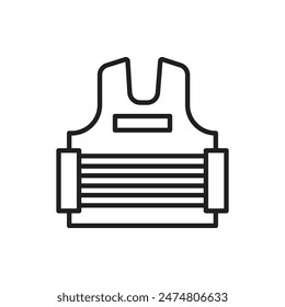 Security Bulletproof Vest Icon Perfect for Protective Gear