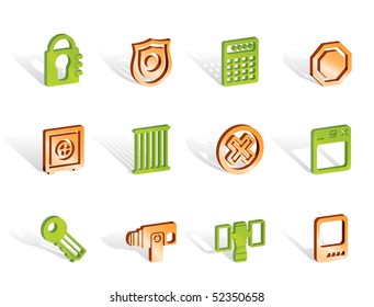 Security and Business icons - vector icon set