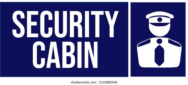 Security cabin Sign Board For office company restaurant Hotel Company Office House School College Hospital color-Blue Emergency Sign - vector stock