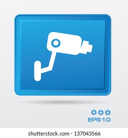 security camera  button,vector