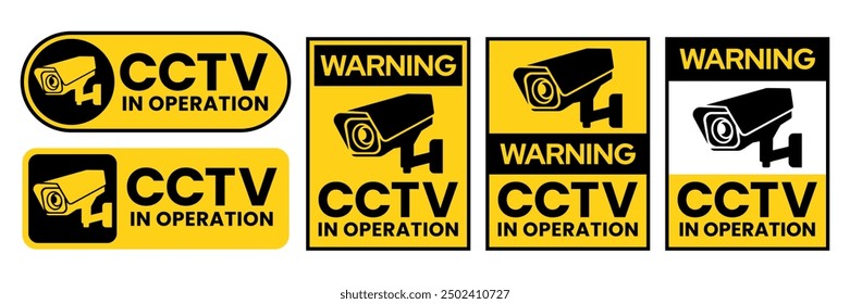 Security Camera or cctv sign, logo, badge, icon, sticker, label, emblem, stamp, symbol, black, line, flat vector, isolated illustration. Security Camera or cctv for street, home and building concept.