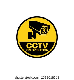 Security Camera or cctv sign, logo, badge, icon, sticker, label, emblem, stamp, symbol